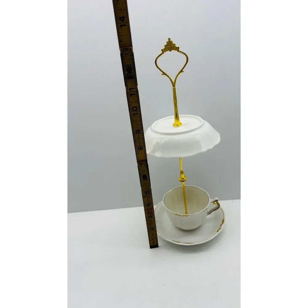 Vintage Teacup Bird Feeder Handmade Garden Decor
